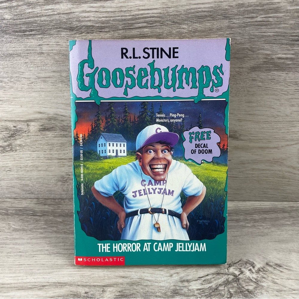 Goosebumps Original Vintage The Horror At Camp Jelly Jam W/ Iron On Transfer